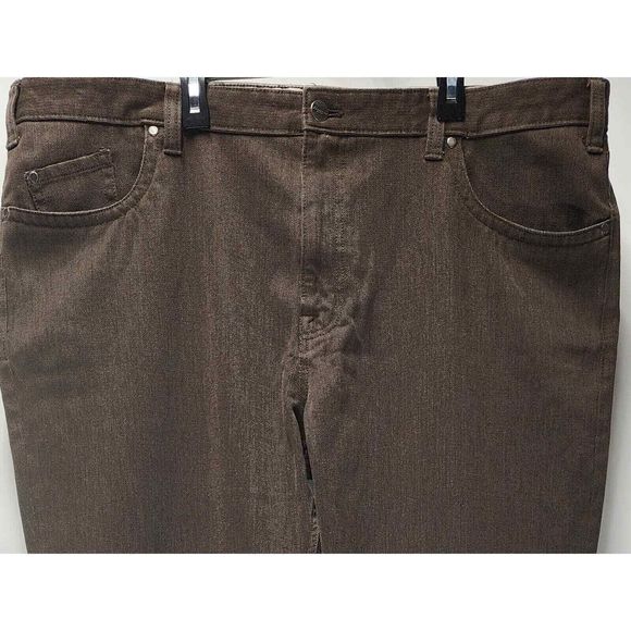 Kenneth Cole Size 42x30 Brown Pants 5 Pocket Adult Flat Front- Perfect Condition - Picture 2 of 12